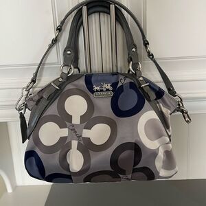 COACH Blue & Grey Shoulder Bag